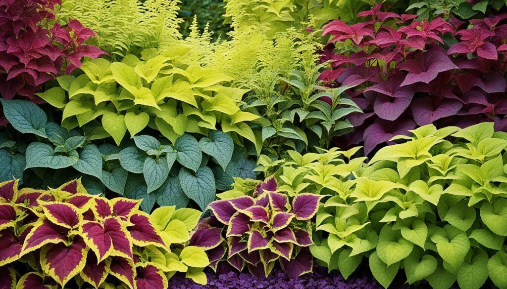 Coleus in shade gardening