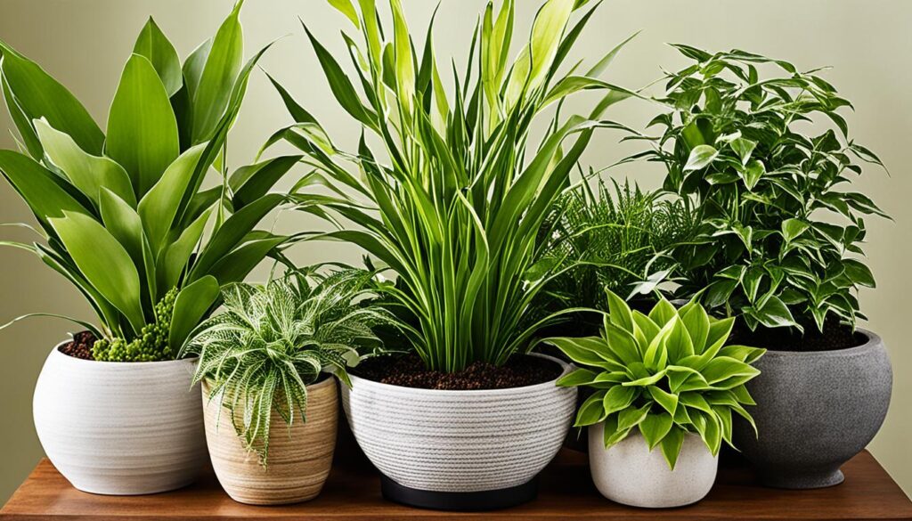 Feng shui plant arrangement