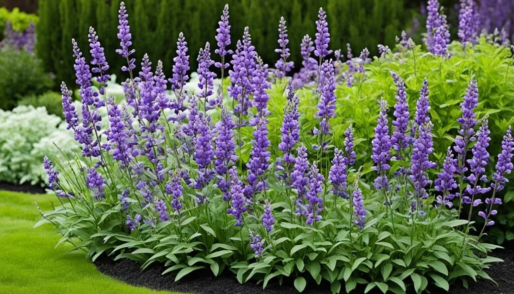 Floral Landscaping with 'Violet Dust' Baptisia Floral Landscaping with 'Violet Dust' Baptisia