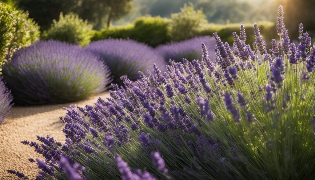 Lavender in Mediterranean Herb Garden