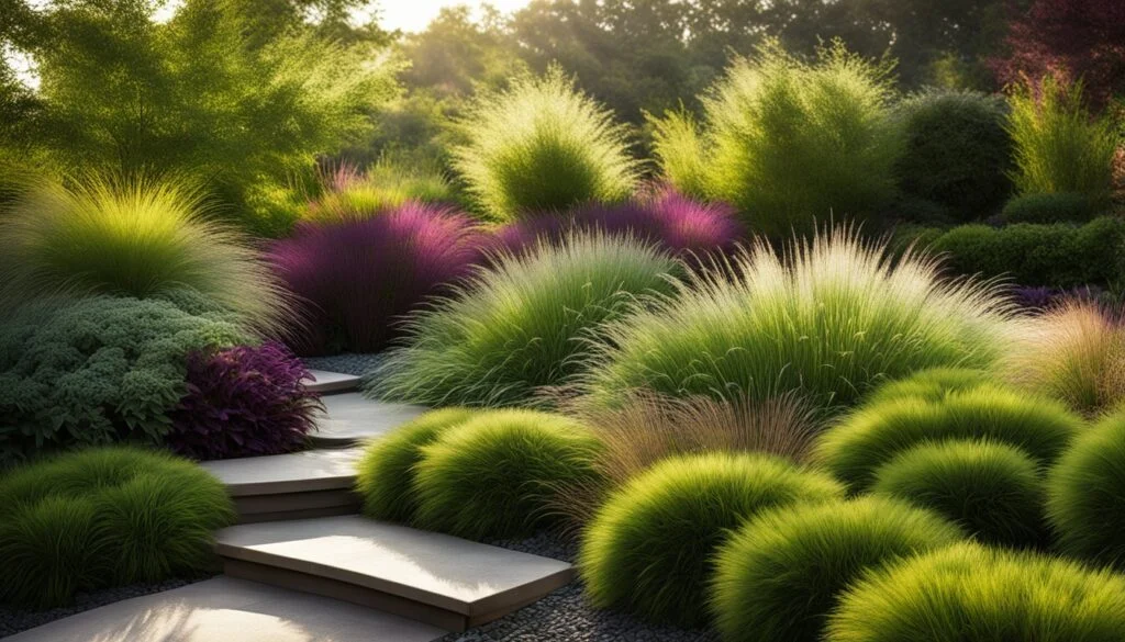 Ornamental grasses in Portland landscape