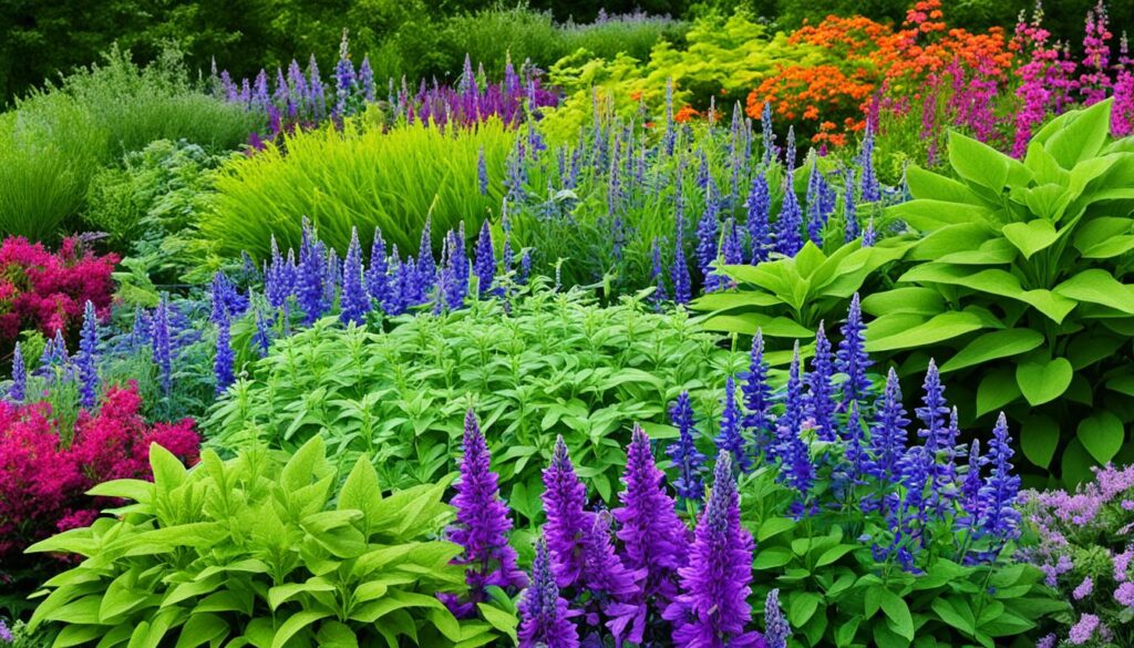 Vibrant Perennials Salvia Display