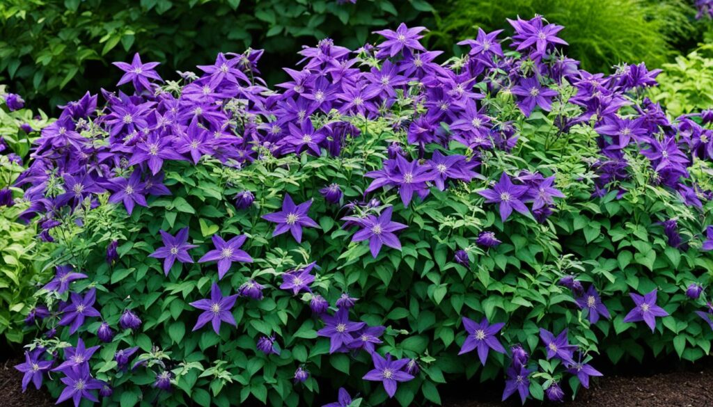 Violet Stardust Bush Clematis