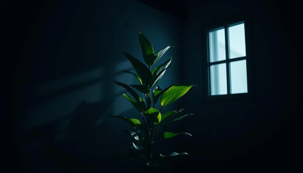 ZZ Plant in low light environment