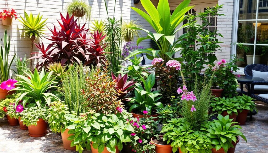 Container gardening on Houston patio