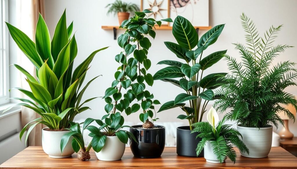 Low-light indoor plants