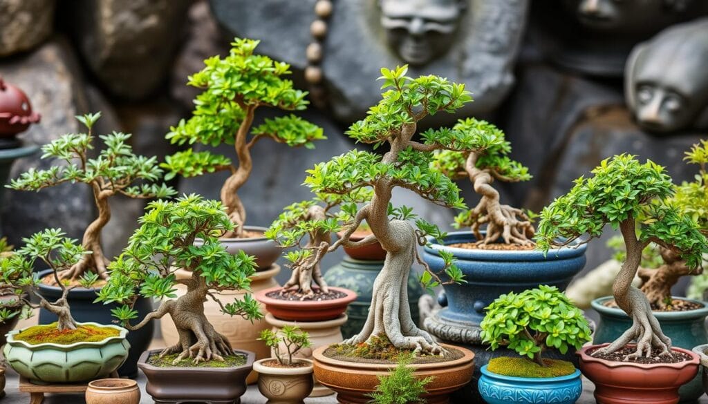 Bonsai tree species in container gardening