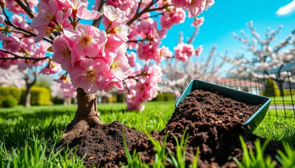 Cherry tree fertilizer application