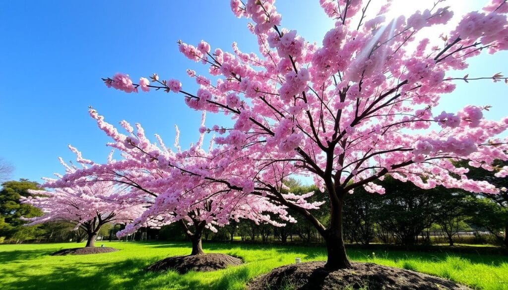 Japanese Flowering Cherry in well-drained soil