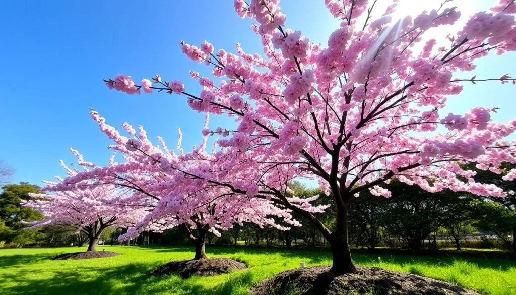 Japanese Flowering Cherry in well-drained soil