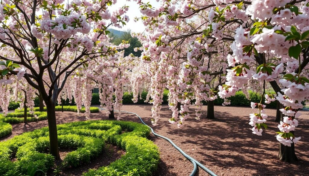 Japanese flowering cherry irrigation