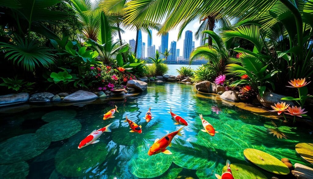 Miami garden pond design