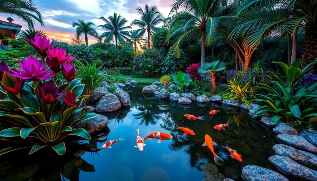 Miami garden pond designs
