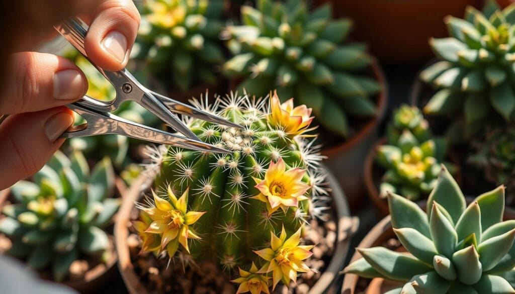 Pruning Pincushion Cactus