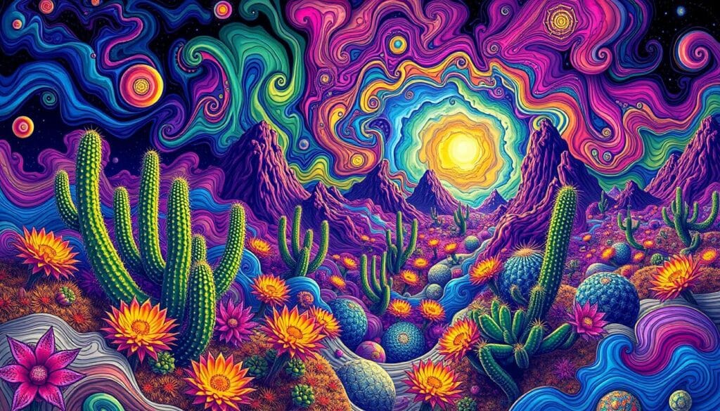 Psychedelic art inspired by peyote