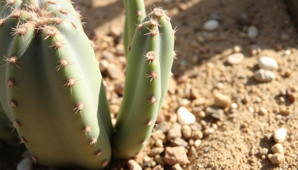 Ladyfinger cactus in well-drained soil